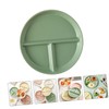 Housoutil Ceramic Divided Plate for Adults Three-Compartment Portion Control Dish