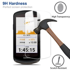 Moorovgi Displayschutzfolien aus Gehärtetem Glas+Hülle Kompatibel mit Garmin Edge 1040,Schutzfolie Displayschutzfolie GPS Bike Computer Zubehör für Garmin Edge 1040 (Schwarz)