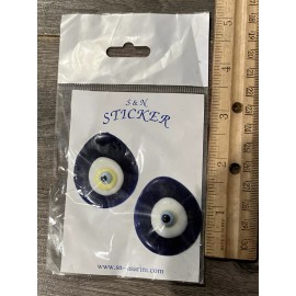 S & N Evil Eye 2 pack 1.5” 3Db Sticker Decal NEW