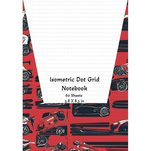 Dot Grid Notebook A5 Race Car Theme: For Drafting, Architecture