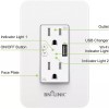 BN-LINK Wifi Smart In-Wall Electrical Outlet with USB Ports Control