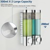 modunful Shower Dispenser 2 Chamber No Drill Shampoo Dispenser for