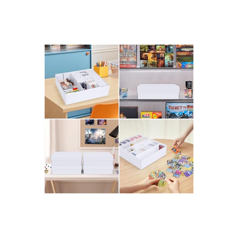 5 Row Trading Card Storage Box, 1 Pack Cardboard Storage