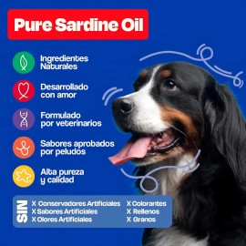 Dogelthy Aceite de Sardina Omega 3 Pack 2x450ml Perro Salud Cardiovascular