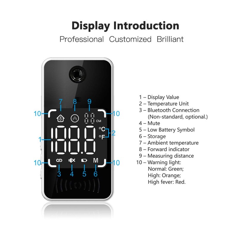 Xiaoou RT800 Wall Mountable Digital Infrared Auto Thermometer