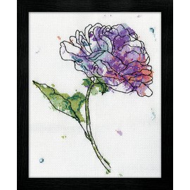 Design Works Crafts Lilac Floral, 8 x 10 Counted Cross Stitch Kit, Multi-colour