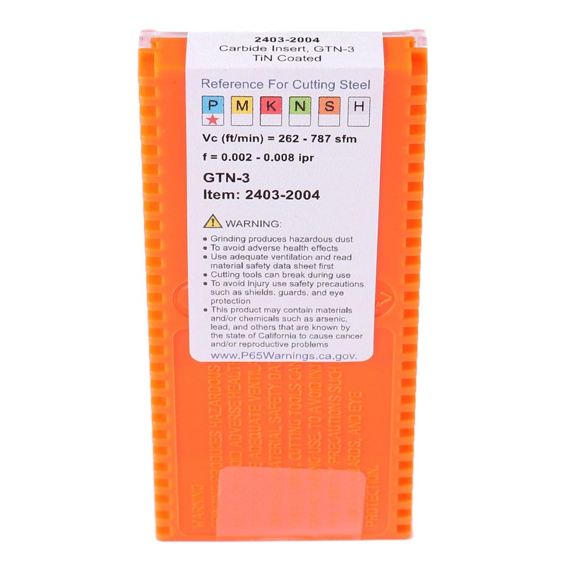 Accusize Industrial Tools GTN-3 Tin Coated Carbide Grooving Parting Inserts,