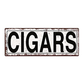 Homebody Accents Cigars Metal Street Sign, Rustic, Vintage
