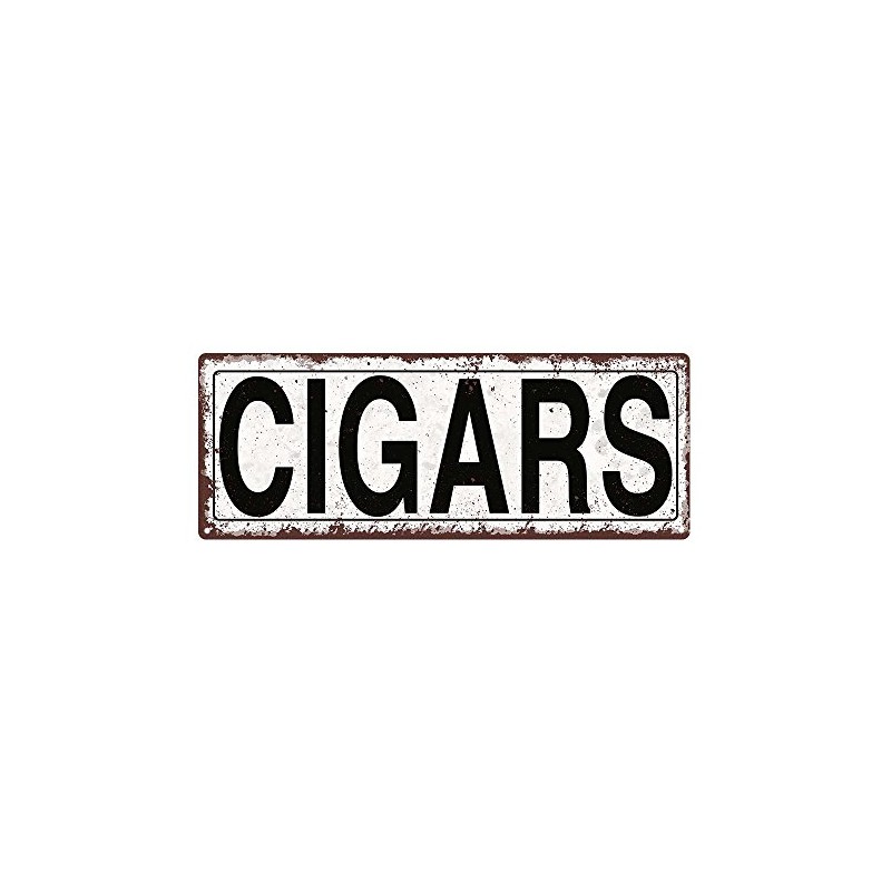 Homebody Accents Cigars Metal Street Sign, Rustic, Vintage