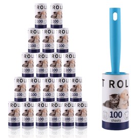 ASelected 10 Pcs Lint Roller Refills with 1 Handle,1000 Sheets Roller Sticky Pet Hair Remover for Pet Hair, Cat Hair, Dog Hair, Dust,Clothes, Sofa