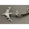 BOEING PASSENGER JET AIRPLANE PILOT KEY CHAIN / Pewter on
