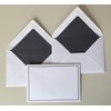 25 Mourning Envelopes C6 with Silk Lining in Anthracite with