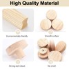 MOSNOW 15 PCS Wood Drawer Knobs with Screws, Round Wood