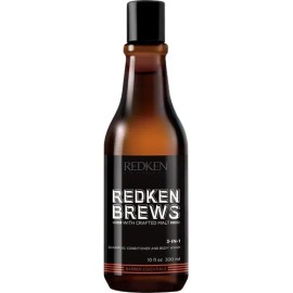 REDKEN BREWS Shampoo 3en1 Hombre Limpia y Acondiciona 300ml