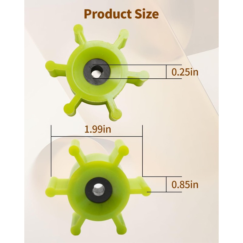 6303-0007-P Polyurethane Impeller with O-Ring & 4 Pcs LGlycerin Grease