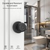 Amerdeco 2 Pack Privacy Matte Black Door Knobs,Black Door Knobs