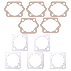 5 Set Cylinder Head Bottom Gasket (5X Cylinder Head Gaskets and 5 x Base Bottom Gaskets) Fit for Motorized Bicycle Bike 49cc 60cc 66cc 80cc 2 Stroke Engine