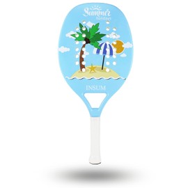 INSUM Beach Tennis Racket Paddle EVA Soft Carbon Fiber Sand Grip Tech for Ultra Spin (Light Bule)
