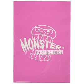 Sleeves - Monster Protector Sleeves - Smaller Size Gloss with Monster Logo - Pink (Fits Yugioh and Other Smaller Sized Gaming Cards)