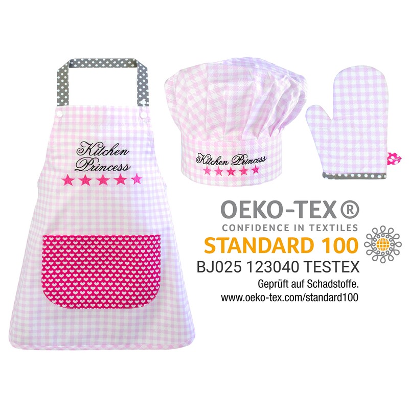 Emily ́s Check Chef's Hat in One Size or Kitchen