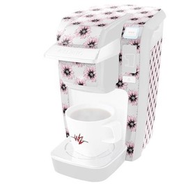 WraptorSkinz Decal Style Vinyl Skin compatible with Keurig K10 / K15 Mini Plus Coffee Makers Kearas Daisies Diffuse Glow Pink (COFFEE MAKER NOT INCLUDED)