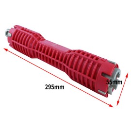 BE-TOOL Sink Wrench Multipurpose Pipe Wrench Pipe Wrench Sink Faucet Assembly Faucet Tool for Plumbers and Homeowners Bathroom Kitchen Installation (1 Piece) Red