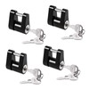 CZC AUTO Black Trailer Hitch Coupler Lock, Dia 1/4 Inch,
