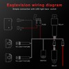 13ft LED Light Switch Wiring Harness 14AWG 1‑to‑2 with Relay