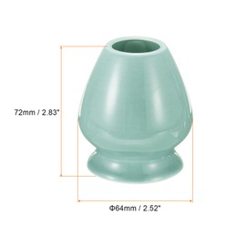 sourcing map 2pcs Ceramic Chasen Stand 72mm Matcha Whisk Holder Teas Set Whisks Stand Traditional Matcha Tea Chasen Holder Tea Set Accessories for Tea Tasting, Green