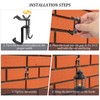 6Pcs Brick Wall Clips, Metal Brick Hangers Adjustable Brick Hooks
