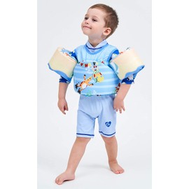 Chaleco Salvavidas para Niños Niña 2 3 4 5 6 Años Salvavidas para Bebe 30 a 55 Libras Natacion Kit con Chaleco de Seguridad y Doble Cierre para Piscina Parque Acuático Lago y Playa (Azul)