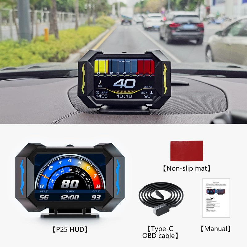 OBD + GPS HUD P25 Head Up Display Car Digital