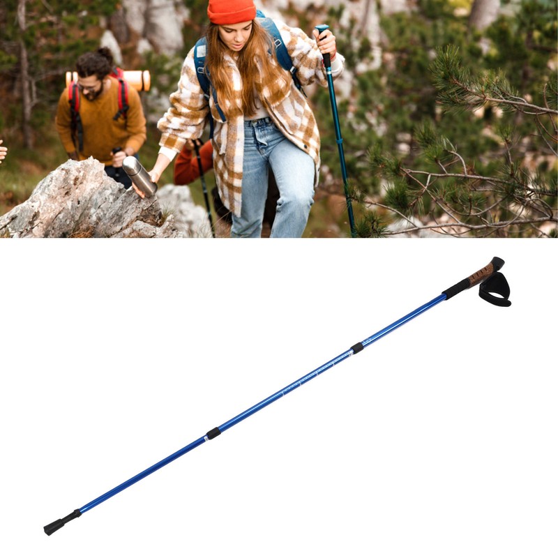 Outdoor Hiking Cane 3 Section Telescopic Walking Cane Adjustable Height