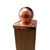 5.5" x 5.5" Solid Copper Ball Post Cap for True/Actual