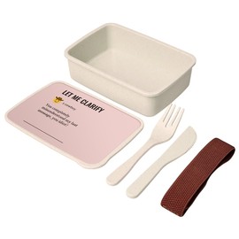 Fabulous Lunch Box Lunch Box with Cutlery Pink - Let Me Clarify Work Office Email Funny Icon - 700ml