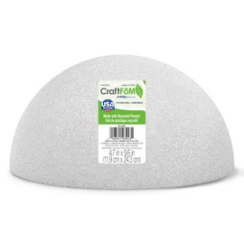 FloraCraft CraftF - Media bola de 4.7 x 9.6 pulgadas, color blanco