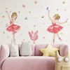 Ballerina Wall Stickers,Fairy Stickers,Princess Wall Decals Detachable Ballet Girl Decoration