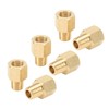 6PCs Brass Pipe Fitting Adapter 1/8 BSPT Female NPT Vehicle
