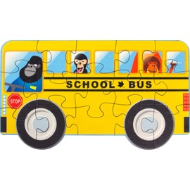 School Bus Shaped Puzzle - Made in USA
