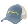 Carhartt Men's Canvas Mesh-Back Logo Graphic Cap, Thundercloud