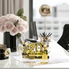 TAKEALOOKO Large 20th Work Anniversary Card - Black Gold 3D