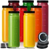 [8 Pack] 20 Oz Glass Juicing Bottles w Airtight Lids