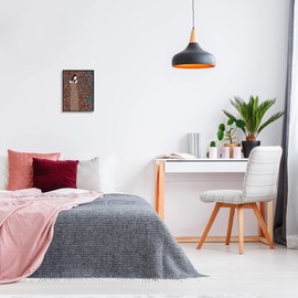 Stupell Industries Modern Abstract Female Mosaic Portrait Block Tile Shapes Black Framed Wall Art, 11 x 14, Multi-Color