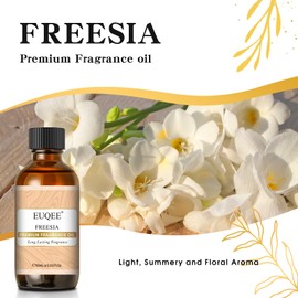 EUQEE Freesia Fragrance Oil with Glass Dropper, Essential Oils for Candle & Soap Making, Diffusers, DIY Bath Bombs (2.02 Fl oz/60 ml)