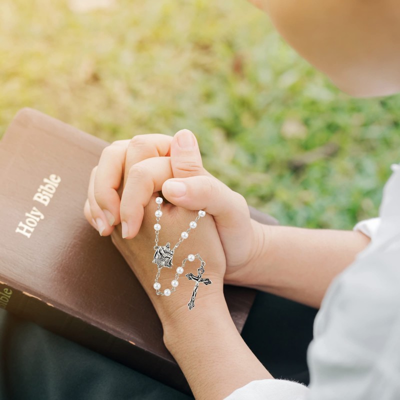 Trinity Church Supply Pieta Rosary, Religious Easter Gifts, 19 Inches