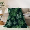 YeeJu Tropical Throw Blanket 50x60 Green Plant Leaf Blanket Throw