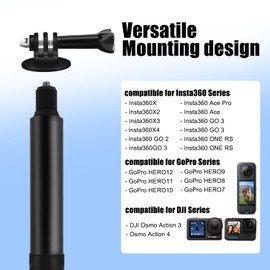 HAFOKO Adjustable Extension Rod 29 Inch Selfie Stick Handle Mount with 1/4 Inch Threaded Rod for Osmo Mobile 6 OM 5 OM4 OM 3 Osmo2/1 Smooth X Smooth Q Smooth 4 Smartphone Gimbal