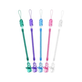 Pacifier Holder, Pacifier Clip, Pacifier Strap, Clip, Ultra Lightweight, Set of 5, Fall Prevention, Lost Prevention, Baby Pacifier Chain, Extendable, One-Touch Open, Hand Washable, Boys, Girls,