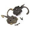 LXZ 4 PCs Antique Brass Wall Mounted Double Prong Hooks