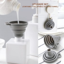 Measuring Cups and Spoons set, Collapsible Measuring Cups, 8 piece Measuring Tool Engraved Metric/US Markings for Liquid & Dry Measuring, Space Saving, BPA Free Silicone, Colorful